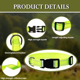 6 Set of Reflective Goat Collars with Bells, Anti-Lost Grazing Goat Supplies, Adjustable Nylon Collar with Loud Bronze Bell for Small Farm Animal Goat Sheep Horse Cow Accessories. (6 Bells 6 Collars)