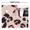 Delantal de peluquería con estampado de leopardo, color rosa, capa