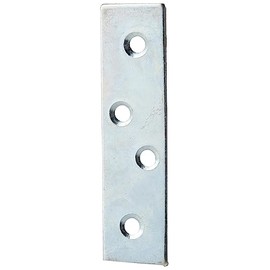 MerriwayÂ® BH01142 (10 Pcs) Zinc Plated Straight Repair Brackey Braces Plates, 75 mm (3 Inch) - Pack of 10 Pieces