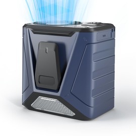 KinYiLO Portable Waist Fan, Wearable Belt Fan for Shirt, 6000mah Rechargeable Battery,11500RPM Ultra Strong Airflow, Personal Cooling Neck Fan for Outdoor Work,Hiking,Camping