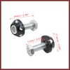 HEROFFIX 4Pcs Black Aluminum Alloy Decorative License Plate Bolt Screw
