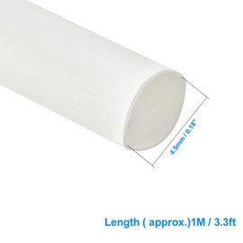 Unifizz Heat Shrink Tubing 4.5mm Dia 2:1 Ratio Shrinkable Tube Cable Sleeve 1m - White