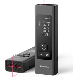 2-in-1 Laser Measure & Line Laser 196 FT - Distance Meter with Cross-Line, Laser Level with 3 Lasers Heads, Type-C Rechargeable- Area/Volume/Pythagorean