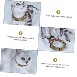 GANAZONO Catnip Necklace for Cats Chewing Toy for Cat Boredom Relief Promotes Digestion and Healthy Teeth