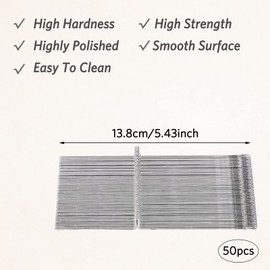 Agatige 50 Pieces Knitting Machine Needle Set, Steel Knitting Machine Needles DIY Craft Tool Accessories for SK218 SK280 SK580 SK840 SK325 SK360
