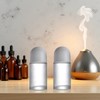 YuanHolumid 2Pcs White 50ML Glass Empty Roller Bottles with Plastic