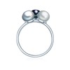 Valero Pearls Women's Ring High-Quality Freshwater Cultured Pearls 6-7 mm