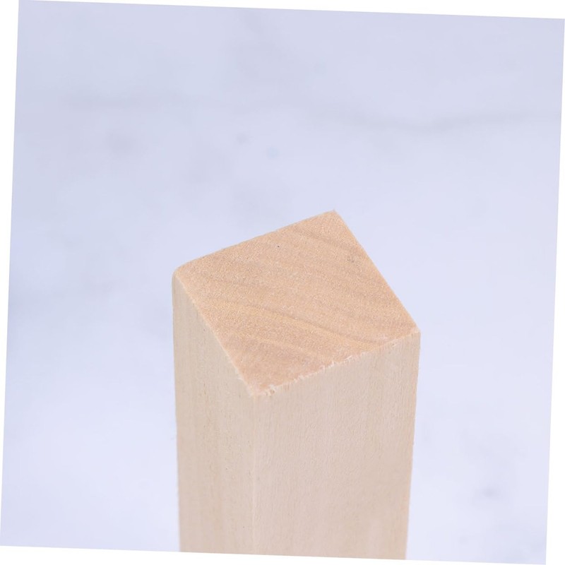 Operitacx 10pcs Small Wooden Plank Craft Natural Basswood Blocks for