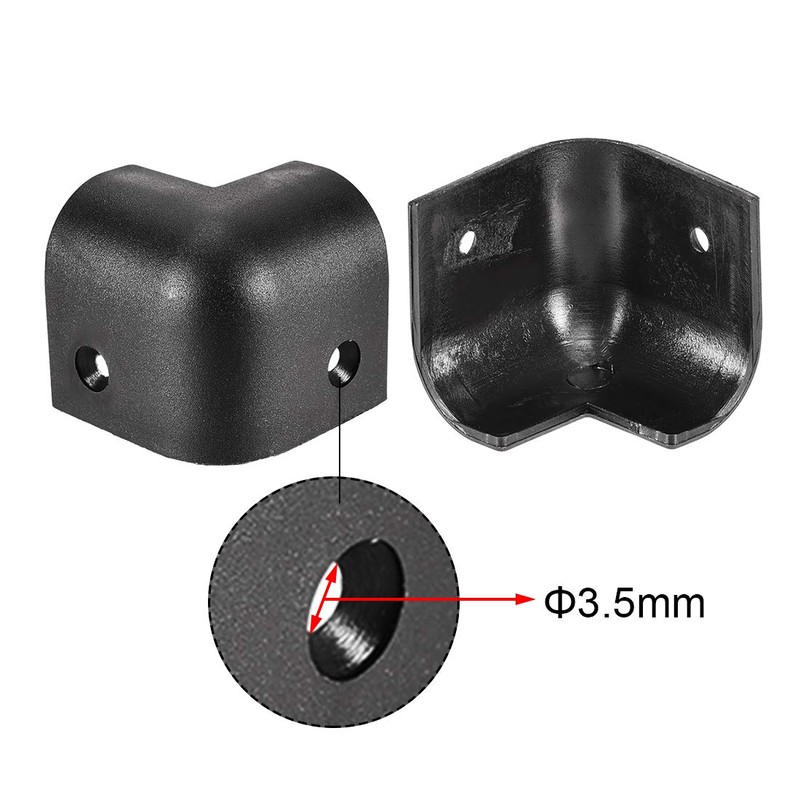 sourcing map 4 Pieces Corner Protectors Cabinets Edge Stackable Speaker