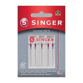 Singer universal needles, 2020, 100/16, metal, silver, 7 x 0.03 x 4 cm, 5 units