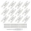 Kyuionty 12 Pack H-Shape Cabinet Hinges, Hammercraft Flush Door Hinge