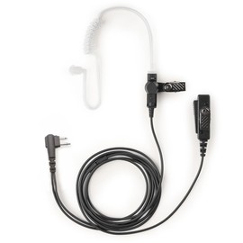 Wireless Headset as Radio Accessory | Security Headset for Motorola GP300, Motorola DP1400, Motorola CP040 and More | PTT Headset with In-Ear Sound Tube and Bayonet Closure for Heavy Loads