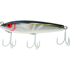 Mirrolure 7M-21 Floating Twitchbait Black Bk/White/Silver 3 5/8in 3/8oz