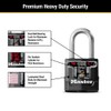 Master Lock Black Magnum Keyed-Alike Padlocks with All-Weather Cover, Outdoor