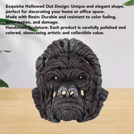 ZJchao Gorilla Head Sculpture, Office Table Decor Animal Table Ornament