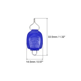 PATIKIL 10pcs Fishing Line Holder Bait Reel Fishing Line Holder Clip Buckle Stopper Line Keeper Accessories Blue