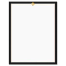 Calligraphy Frame 2 Celebration Letter Papers - Set of 25, Graduation stationery papers, 8 1/2" x 11", compatible computer paper, Award letterhead, Achievement, Recognition