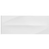 Tenedos 4x12 White Cool Subway Ceramic Wall Tile 3D Design