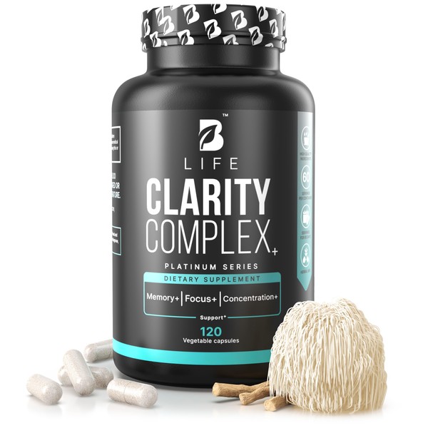 B Life Company Clarity Complex with Lion's Mane Mushroom Extract,