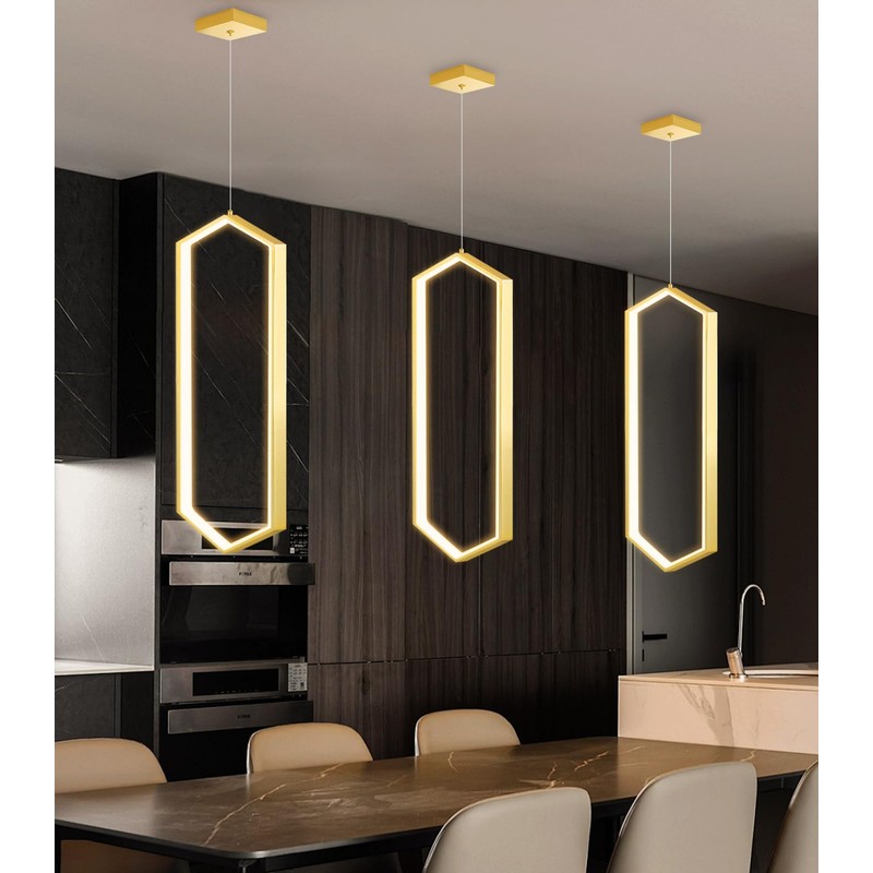 Ring Chandelier Modern LED Dimmable Pendant Lighting Adjust Ceiling Light