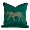 vctops Soft Velvet Embroidery Square Decorative Throw Pillow Covers Leopard