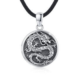 CUOKA MIRACLE Men's Picture Chain 925 Sterling Silver Round Locket Necklace Photo Amulet Pictures Pendant Necklace for Opening Pictures Jewellery Gifts for Women Girls Mum Grandmother, Sterling Silver