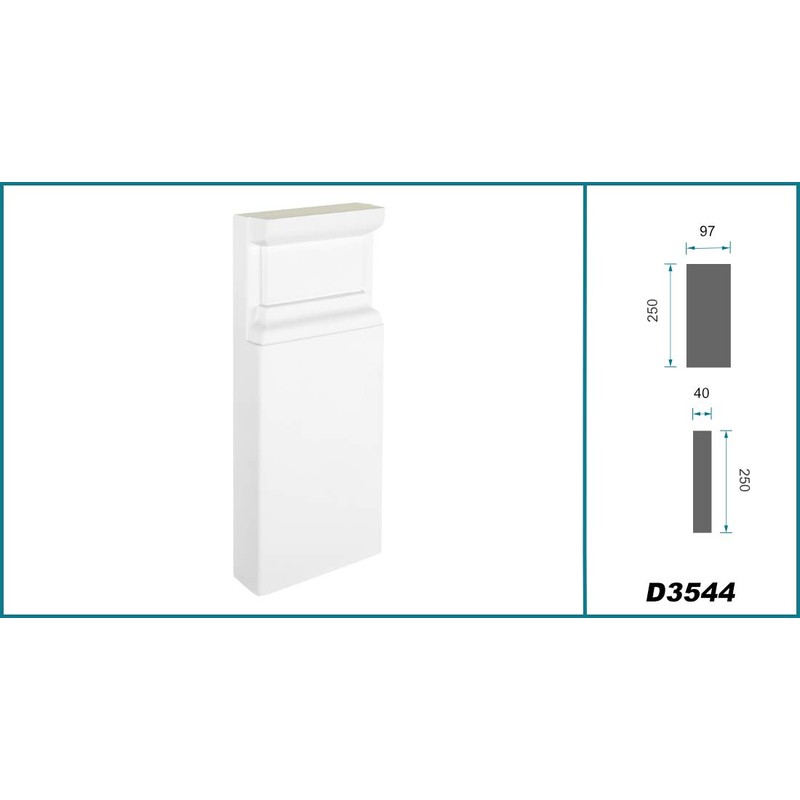 Door Border DK07 – Frame Made of PU Plastic, White,