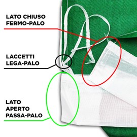 BullTek Italian Flag 90 x 150 cm - Italian Flag Polyester with Pole Pull Weatherproof, Vibrant Colour and Suitable for Indoor and Outdoor Use Italian Flag