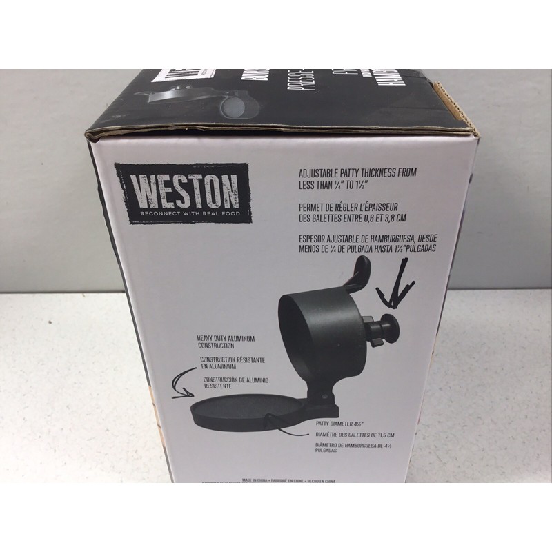 Weston Commerical Non-Stick Single Hamburger Burger Press Round Patty Maker