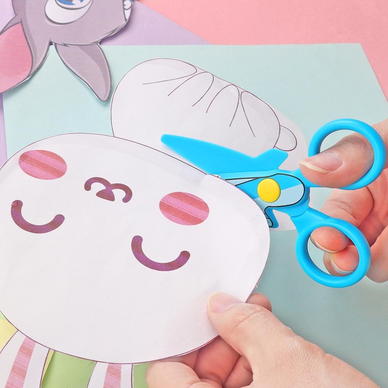 Asdirne Children Scissors, Kid Safety Scissor for Preschool Toddler, Arts