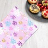 GZBJMYGS Cute Puppy Paw Tablecloths Dog Paw Prints Pink Table