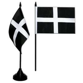 Great Britain St. Piran Cornwall Table Flag 4 x 6 inch