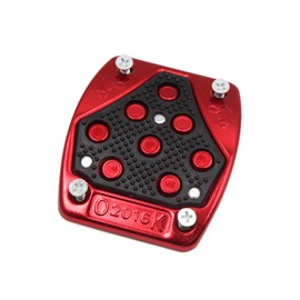 uxcell Universal Black Red Aluminum Alloy Antislip Brake Pedal Cover 84 x 74 x 4mm for Motorcycle
