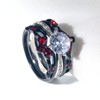 ringheart Couple Rings Black Matching Ring 1.5ct AAA CZ Women