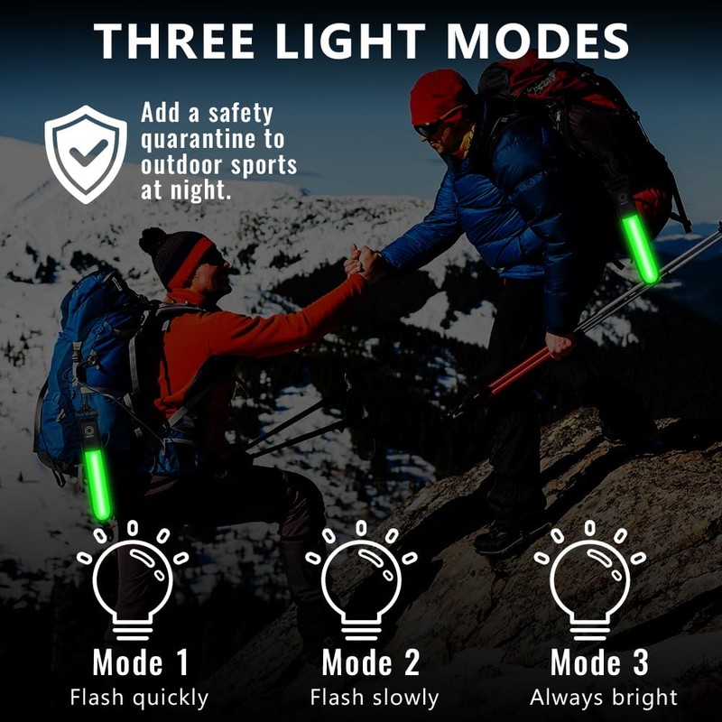 flintronic 4Packs LED Flash Strip, Light Bar Reflector Pendant, Adult