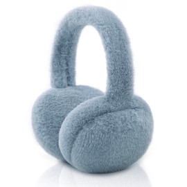 SEYUFN Foldable Ear Warmers Women's Winter Plush Earmuffs Children Soft Warm Ear Warmers Girls Boys Cute Ear Warmers, A-dark grey