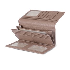 Otto Angelino Genuine Leather Zippered Envelope Wallet with Phone Compatible Slots - RFID Blocking -Unisex,One Size,OTTO331