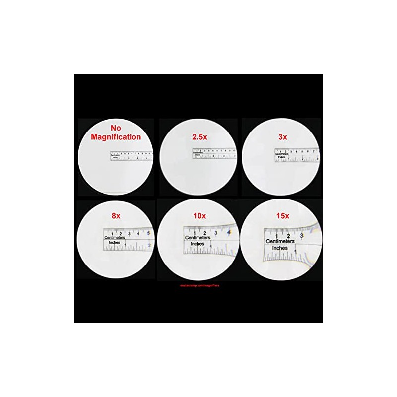 5 Inch 15x Handheld Magnifying Glass - Clear Glass Lens