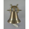 gr Maritime Ship Bell Brass Burnished Steering Wheel Ship House