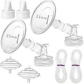 PumpMom - Piezas de bomba de brida de 21 mm para bomba de leche Spectra S2 Spectra S1 Spectra 9 Plus, protector de reflujo de tubo de válvula de brida, accesorios Spectra S2 no originales (21 mm)