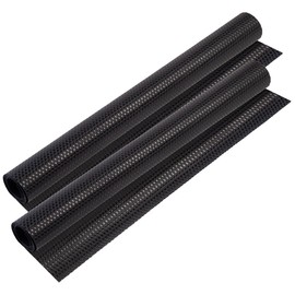 Rosenstein & Söhne Fridge Liner: Set of 2 Drawer Non-Slip Mats, Food-Safe, 50 x 150 cm, Black (Refrigerator Drawer Liner, Kitchen Mats)