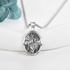 CUPENDA St. Christopher Necklace S925 Sterling Silver Saint Christopher Pendant