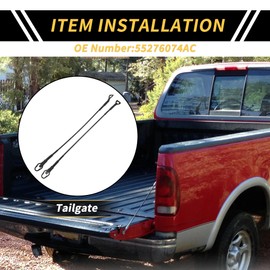 REPAIROCK 1 Paar Heckklappenkabel Heckklappenstützkabel für dodg für Ram 1500 2500 3500 2002-2010 Lift Gate Support Straps Pickup Nr. 55276074AC Schwarz