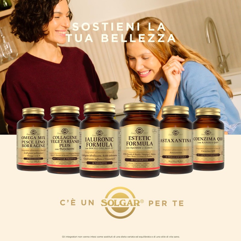 Solgar Ialuronic Formula, 30 tavolette - Integratore di collagene idrolizzato,