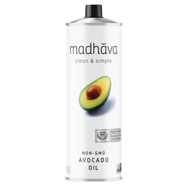 Madhava Aceite De Aguacate Sin Omg, 100% Puro, De Una Sola Fuente, Lata De 1 L, 33,8 Oz