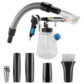 Kit de limpieza de coche 3 en 1, pistola de limpieza de espuma de alta presión, juego de aspiradora extractora, pistola de limpieza multiusos, cabezal de aspersor desmontable para detalles