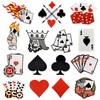 15PCS Playing Card Patches, Poker Suit Embroidered Appliques for Clothes,
