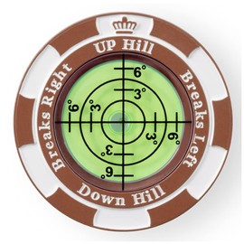 SlopeMaster ProGreen Reader - Golf Hat Clip Ball Marker with High Precision Green Reading Aid Golf Accessories for Men Women(Brown)