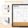 QUEENLINK Large Dry Erase Calendar for Wall, 36"x24" Double-Sided Magnetic