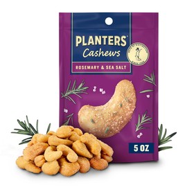 PLANTERS Rosemary & Sea Salt Cashews, Plant Based Protein, 5 Oz (1 Ct)